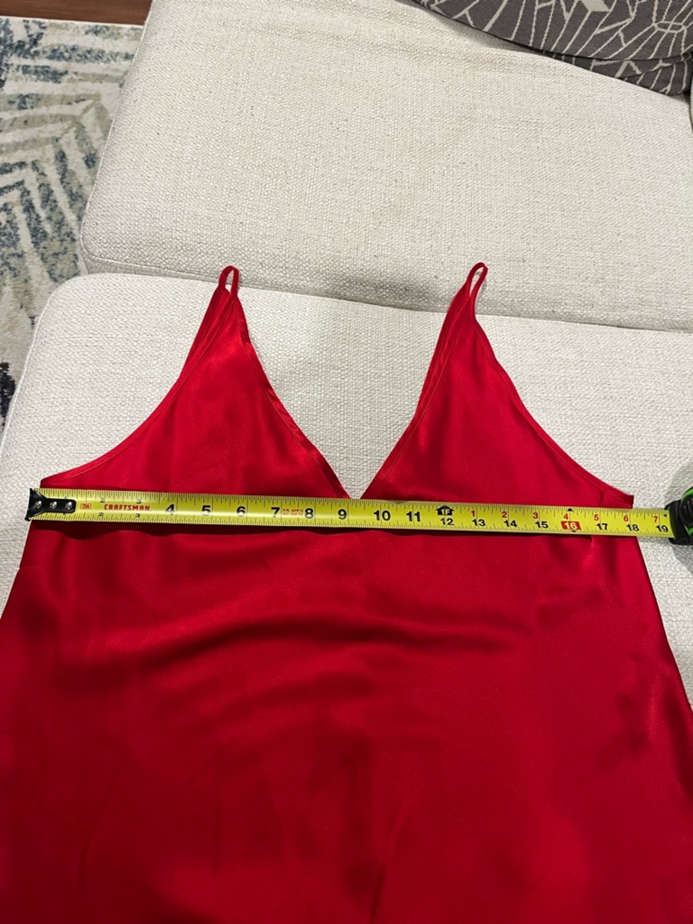 NWOT 100% Silk J. Crew Carrie V-neck Camisole Tank Top Red Going Out Medium - Picture 7 of 10